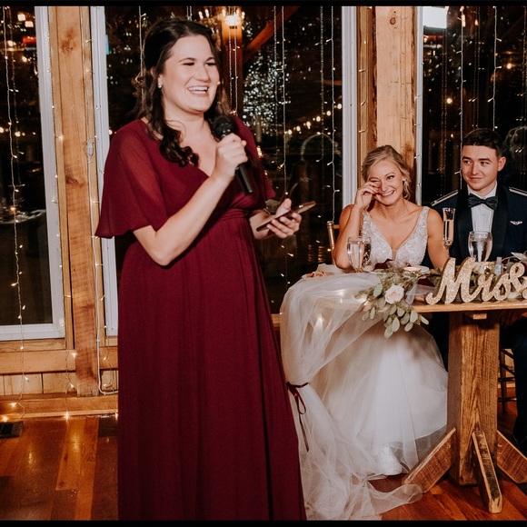 Show me your MuMu | Emily | merlot chiffon | Large - Picture 4 of 5